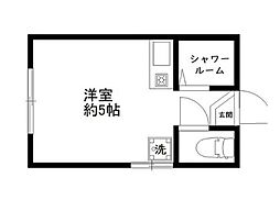 グレースレイア 1階ワンルームの間取り