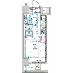 GENOVIA平塚IV 10階1Kの間取り