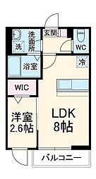 KEIAI RESIDENCE 東村山 1階1LDKの間取り