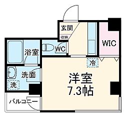 グロース横浜 8階1Kの間取り