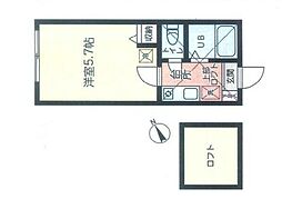 ヴィラテサン 104 1階1Kの間取り