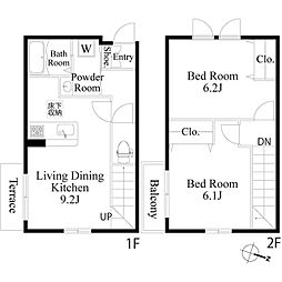 プライムマエダ成城 1階2LDKの間取り