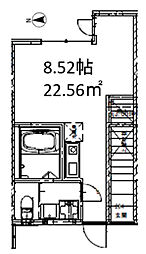 ＢＡＳＥ上井草II 1階ワンルームの間取り