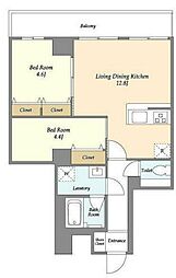 間取図画像 2LDK