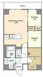 間取図画像 2SLDK