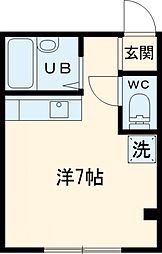 東武練馬ＩＭＡハウス 1階ワンルームの間取り