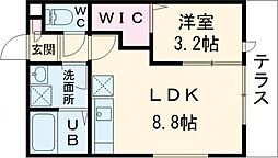 リーヴェル新小岩プレミオ 3階1LDKの間取り