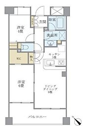 エーデルブルク 4階2LDKの間取り