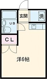 メゾン・イグレック 1階ワンルームの間取り