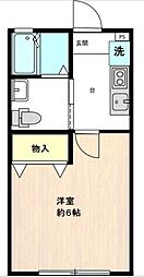 ケーオーメゾン高田馬場 1階1Kの間取り