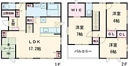 レジデンス波志江 1 1階3LDKの間取り