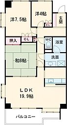 ＨＦ田無レジデンス 1階3LDKの間取り