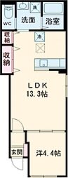 アスカ 102 1階1LDKの間取り