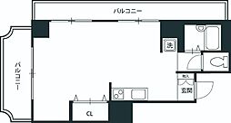 ワコー第3マンション 7階ワンルームの間取り