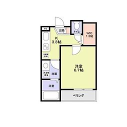 モンレーヴ本駒込 302 3階1DKの間取り