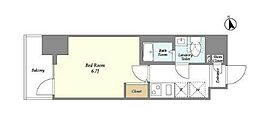 アルファコート四ツ木 8階1Kの間取り