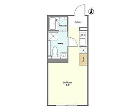 ミリアレジデンス早稲田山吹町 402 4階ワンルームの間取り