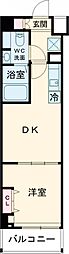 ジェノヴィア練馬春日町スカイガーデン 3階1DKの間取り