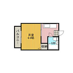 シティハイムＫ 1階1Kの間取り