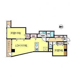 ミルキーウェイ 2階2LDKの間取り