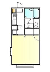 ヴィラージュ真間 2階1Kの間取り