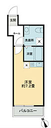 SKY飛田給 1階ワンルームの間取り