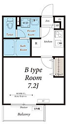 リブリ・ヒルトップ　スクエア 2階1Kの間取り