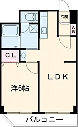 ツイン・コート 5階1LDKの間取り