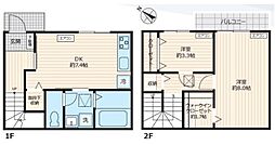 仮称　西瑞江戸建 1階2DKの間取り