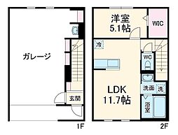 Inframince Edge 1階1LDKの間取り