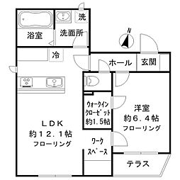 京急本線 京急蒲田駅 徒歩6分の賃貸アパート 2階1LDKの間取り