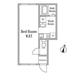 ＭＱｕａｒｔｏ瑞江I 1階ワンルームの間取り