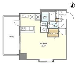 コンフォリア新中野II 2階ワンルームの間取り