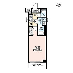 アルコバレーノお花茶屋 5階1Kの間取り