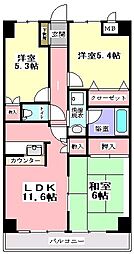 あびたしおん仲村 3階3LDKの間取り