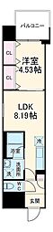 レオングラン本町橋 9階1LDKの間取り