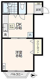 コーポ寿 1階1DKの間取り