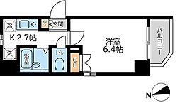 東京メトロ丸ノ内線 方南町駅 徒歩8分の賃貸マンション 2階1Kの間取り