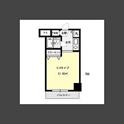 Ｑｕｅｅｎｓ　Ａｃａｄｅｍｉａ 3階1Kの間取り