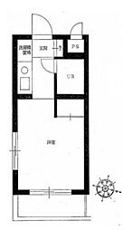フェニックスマンション阿佐谷第2 2階1Kの間取り
