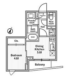 nido MOTOHASUNUMA 1階1DKの間取り