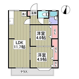 間取図画像 2LDK