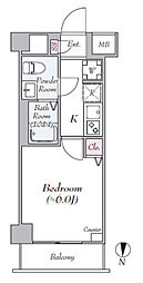 GENOVIAお花茶屋IIskygarden 6階1Kの間取り