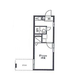 プレール明大前 1階1Kの間取り