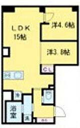 西尾久五丁目マンション 7階2LDKの間取り