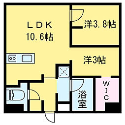 西尾久五丁目マンション 802 8階2LDKの間取り