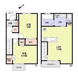 ｂｅｌｌａ ｆｏｒｅｓｔａ 104 1階2LDKの間取り