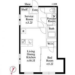 フォルスクラス駒込西ヶ原 4階1SLDKの間取り