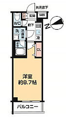 ＡＲＣＯＢＡＬＥＮＯ ＯＨＡＮＡＪＡＹＡ 4階1Kの間取り