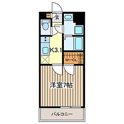 マインドフィールド新座駅南 1階1Kの間取り